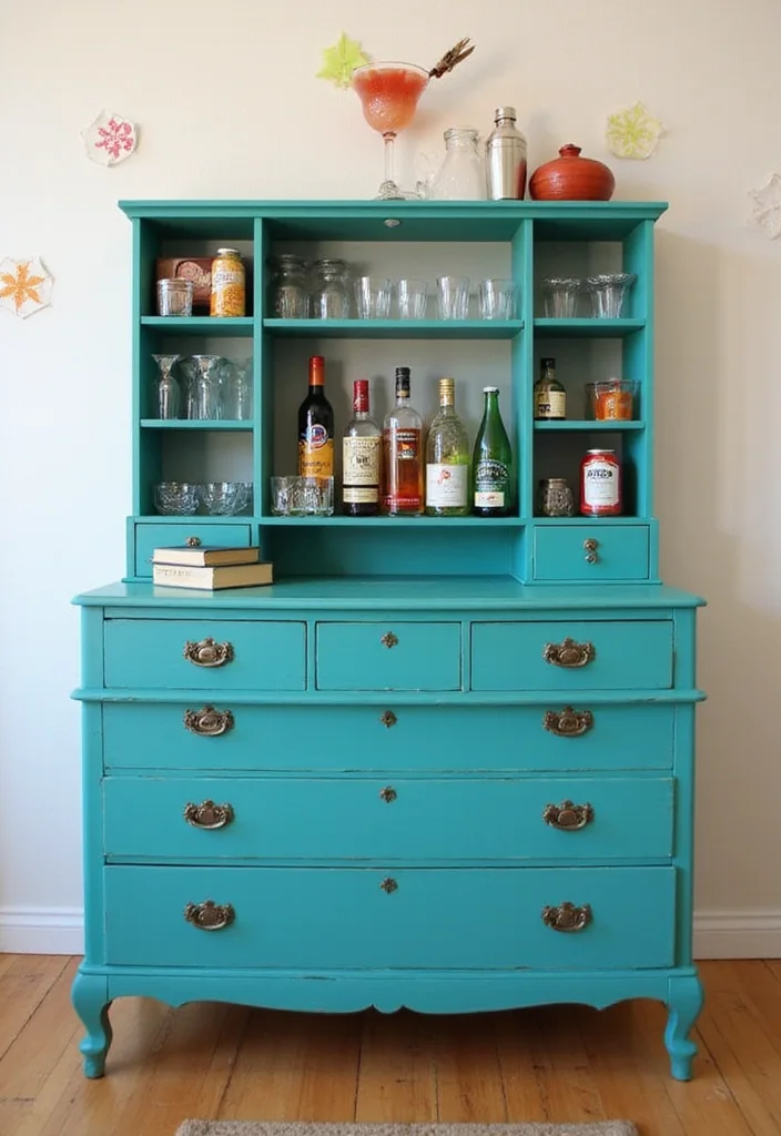 15 Home Bar Ideas for Small Spaces That Will Blow Your Mind! - 5. Repurposed Furniture 1