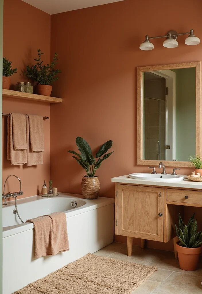 21 Stunning Bathroom Decorating Ideas That'll Transform Your Space (You'll Love #13!) - 1. Embrace Earthy Tones 1