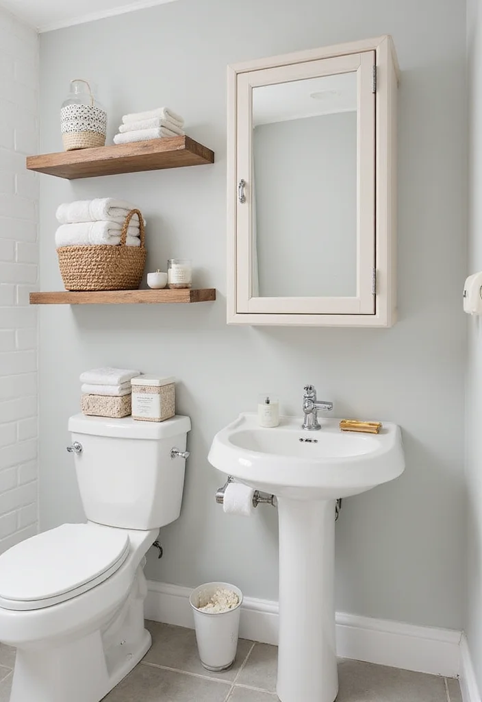 21 Stunning Bathroom Decorating Ideas That'll Transform Your Space (You'll Love #13!) - 13. Utilize Wall-Mounted Storage 1