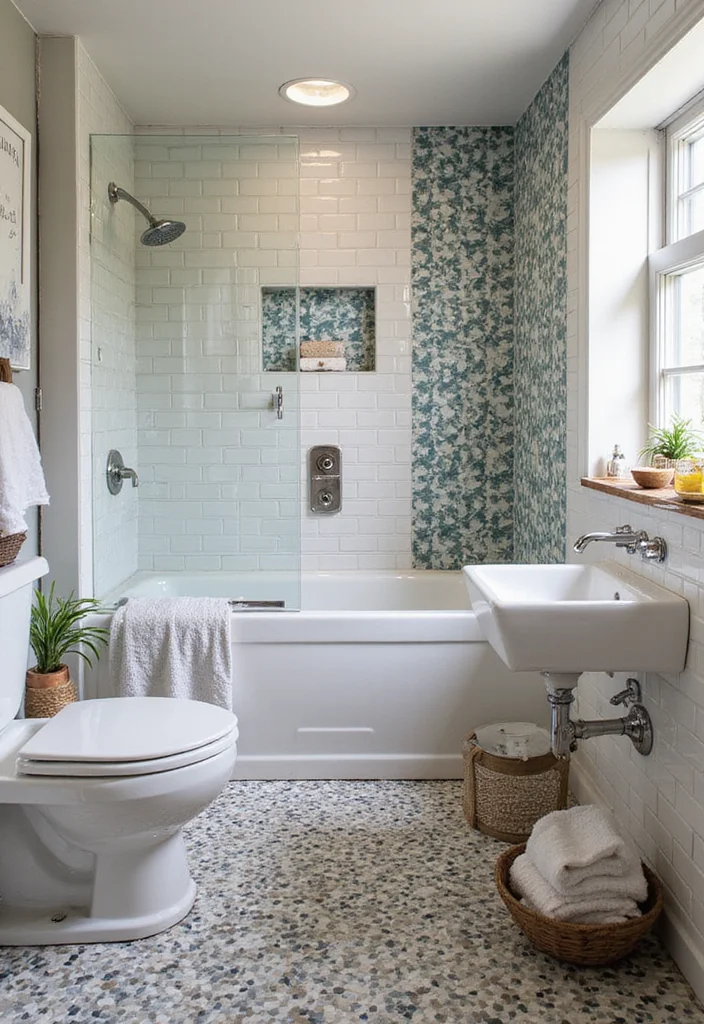 21 Stunning Bathroom Decorating Ideas That'll Transform Your Space (You'll Love #13!) - 16. Play with Tile Patterns 1