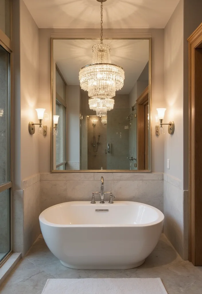 21 Stunning Bathroom Decorating Ideas That'll Transform Your Space (You'll Love #13!) - 2. Go for Statement Lighting 1