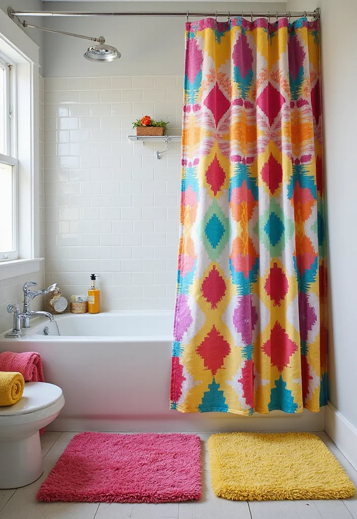 21 Stunning Bathroom Decorating Ideas That'll Transform Your Space (You'll Love #13!) - 7. Upgrade Your Shower Curtain 1