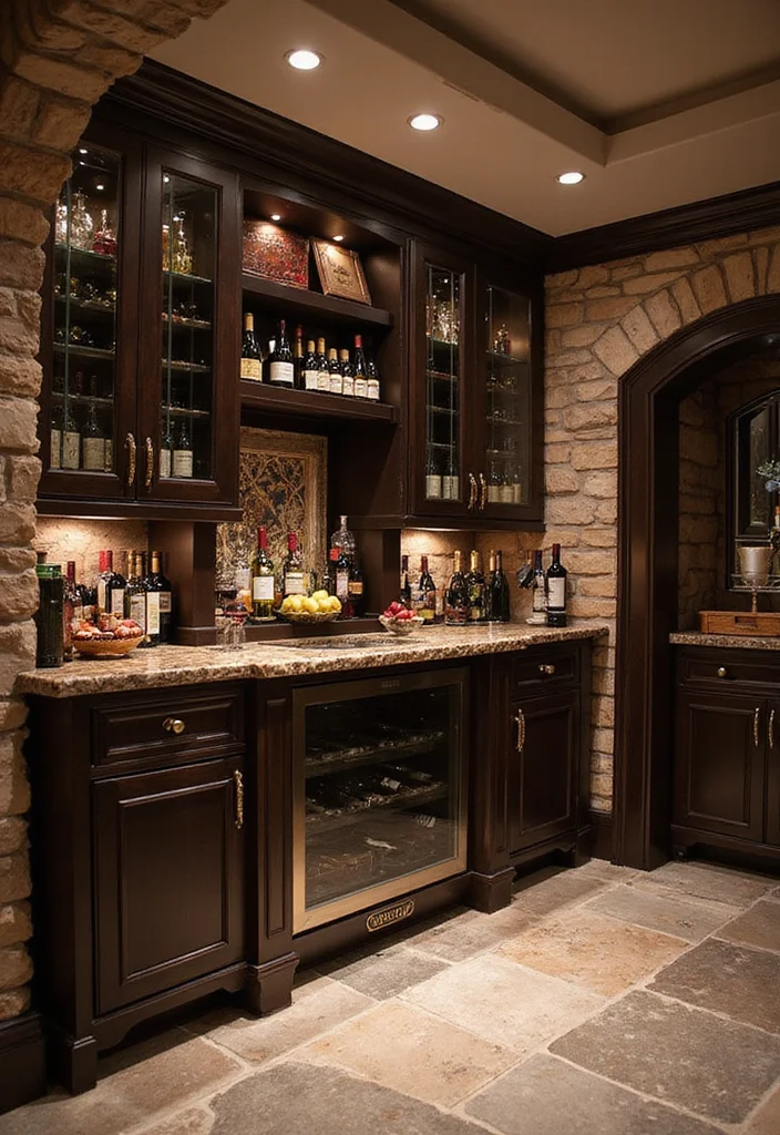 8 Stunning Home Bar Ideas For Under Basement Stairs - 6. Elegant Wine Cellar 1