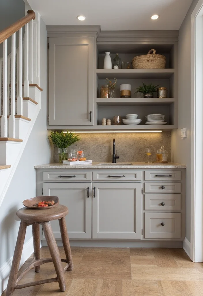 8 Stunning Home Bar Ideas For Under Basement Stairs - 8. Functional Multi-Purpose Bar 1