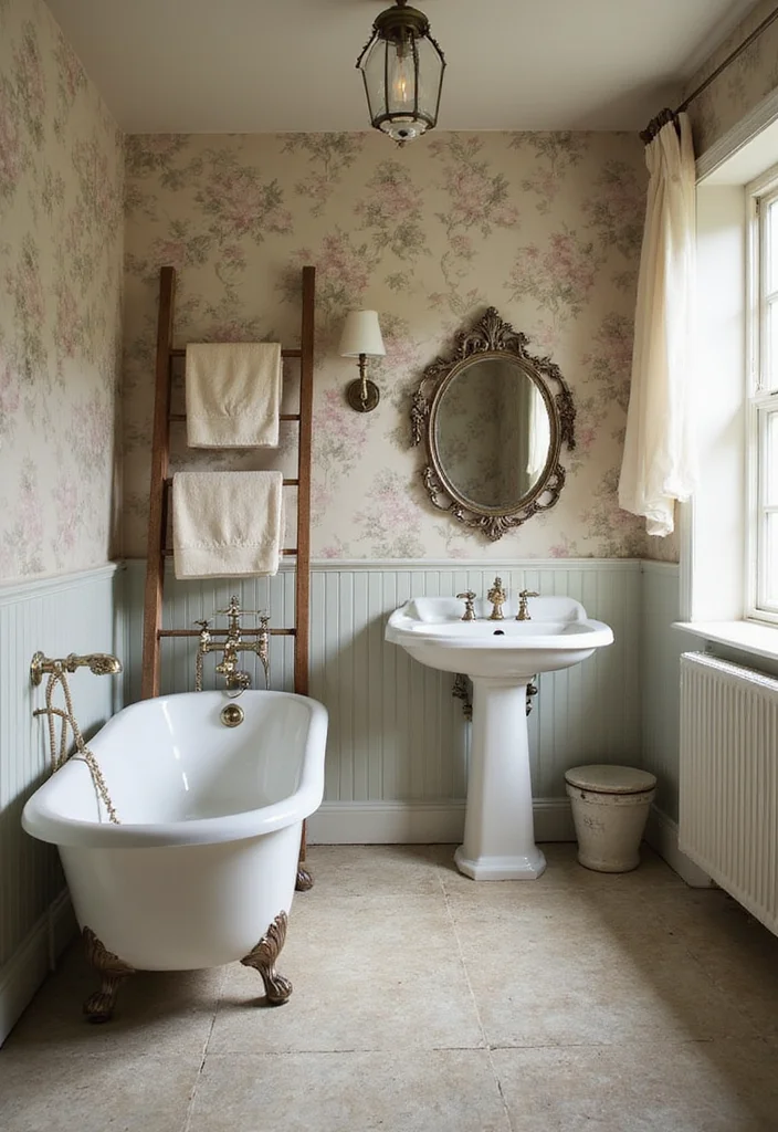 10 Guest Bathroom Ideas That Instantly Impress Visitors - 3. Vintage Charm 1