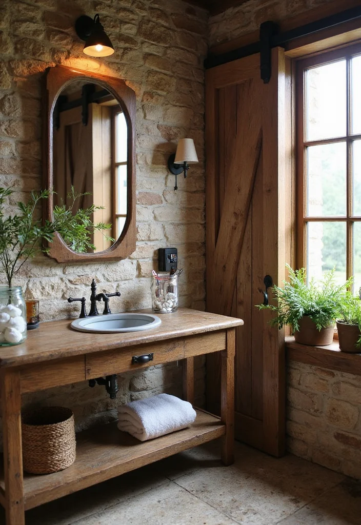 10 Guest Bathroom Ideas That Instantly Impress Visitors - 5. Rustic Retreat 1
