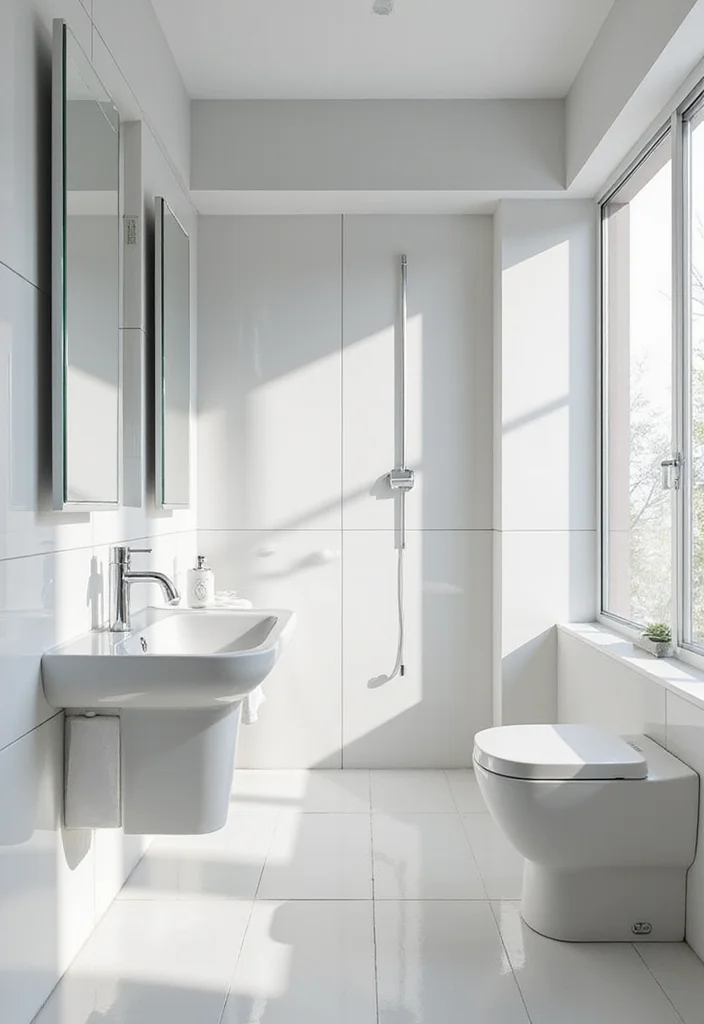 10 Insanely Clever Compact Bathroom Ideas That Will Maximize Every Inch! - 10. Use Light Colors and Reflective Surfaces 1