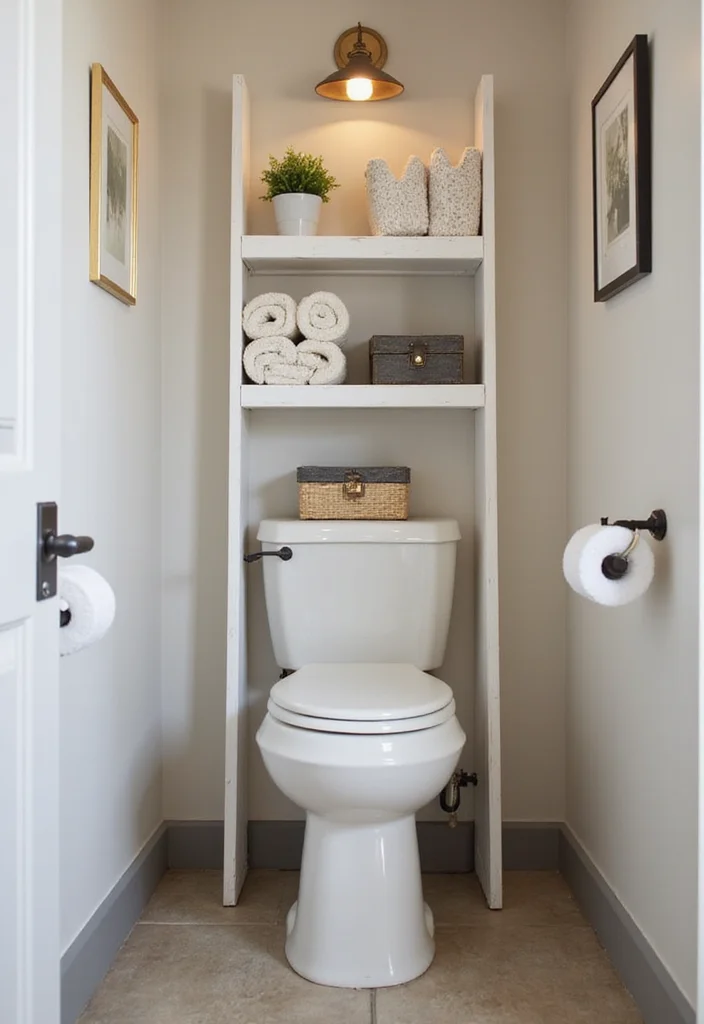 10 Insanely Clever Compact Bathroom Ideas That Will Maximize Every Inch! - 4. Stylish Over-the-Toilet Storage 1