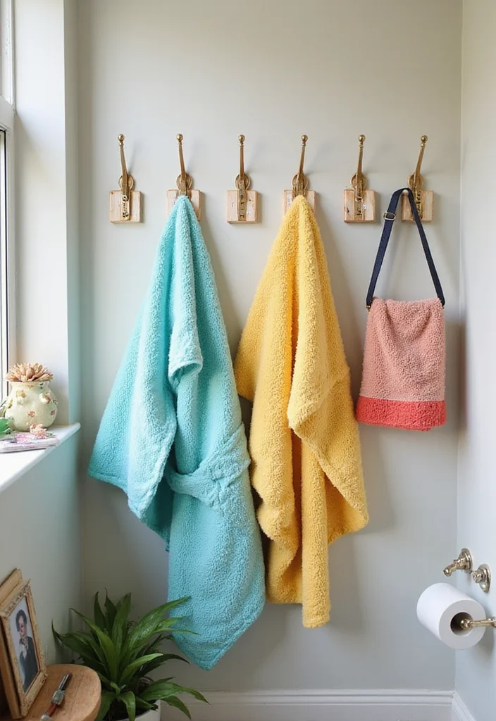 10 Insanely Clever Compact Bathroom Ideas That Will Maximize Every Inch! - 5. Clever Use of Hooks 1