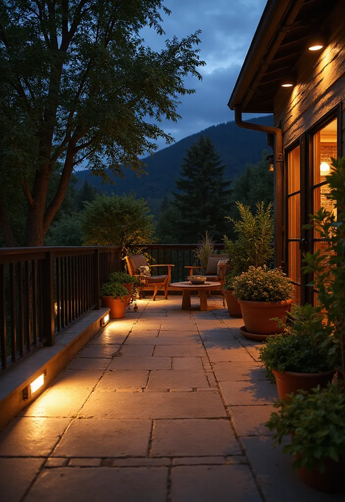 12 Balcony Lighting Ideas That Will Transform Your Outdoor Oasis! - 9. Ambient Ground Lighting 1