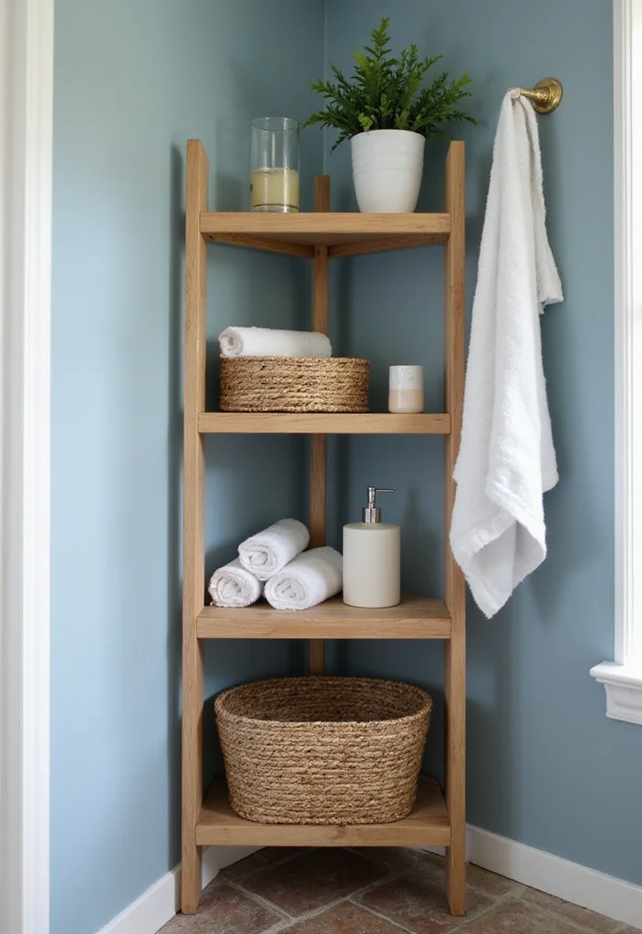 12 Space-Saving Bathroom Ideas for Small Apartments That Make Tiny Bathrooms Feel Huge - 2. Clever Corner Shelves 1