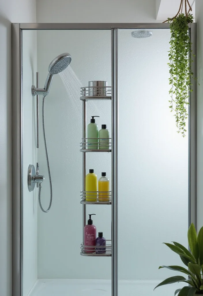 12 Space-Saving Bathroom Ideas for Small Apartments That Make Tiny Bathrooms Feel Huge - 7. Stylish Shower Caddies 1