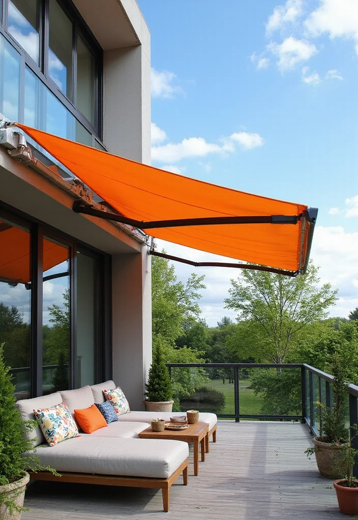 12 Stunning Balcony Privacy Ideas That Will Make Your Space Feel Like a Retreat (#5 Is a Game Changer!) - 10. Retractable Awnings 1