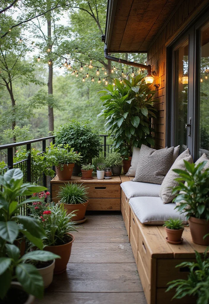 12 Stunning Balcony Privacy Ideas That Will Make Your Space Feel Like a Retreat (#5 Is a Game Changer!) - 12. Built-in Benches 1
