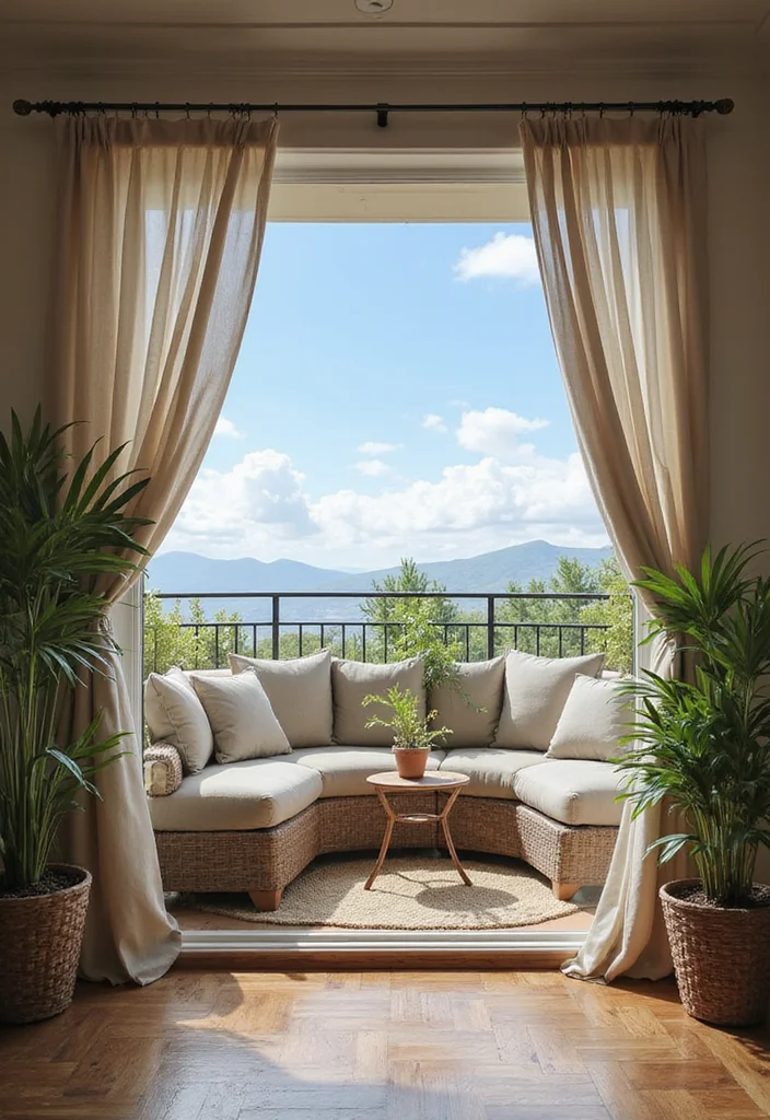 12 Stunning Balcony Privacy Ideas That Will Make Your Space Feel Like a Retreat (#5 Is a Game Changer!) - 3. Outdoor Curtains 1