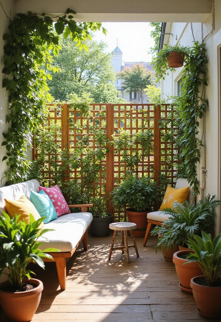 12 Stunning Balcony Privacy Ideas That Will Make Your Space Feel Like a Retreat (#5 Is a Game Changer!) - 4. Privacy Lattice 1