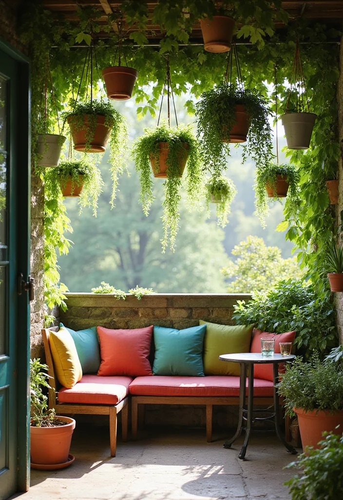 12 Stunning Balcony Privacy Ideas That Will Make Your Space Feel Like a Retreat (#5 Is a Game Changer!) - 9. Hanging Planters 1