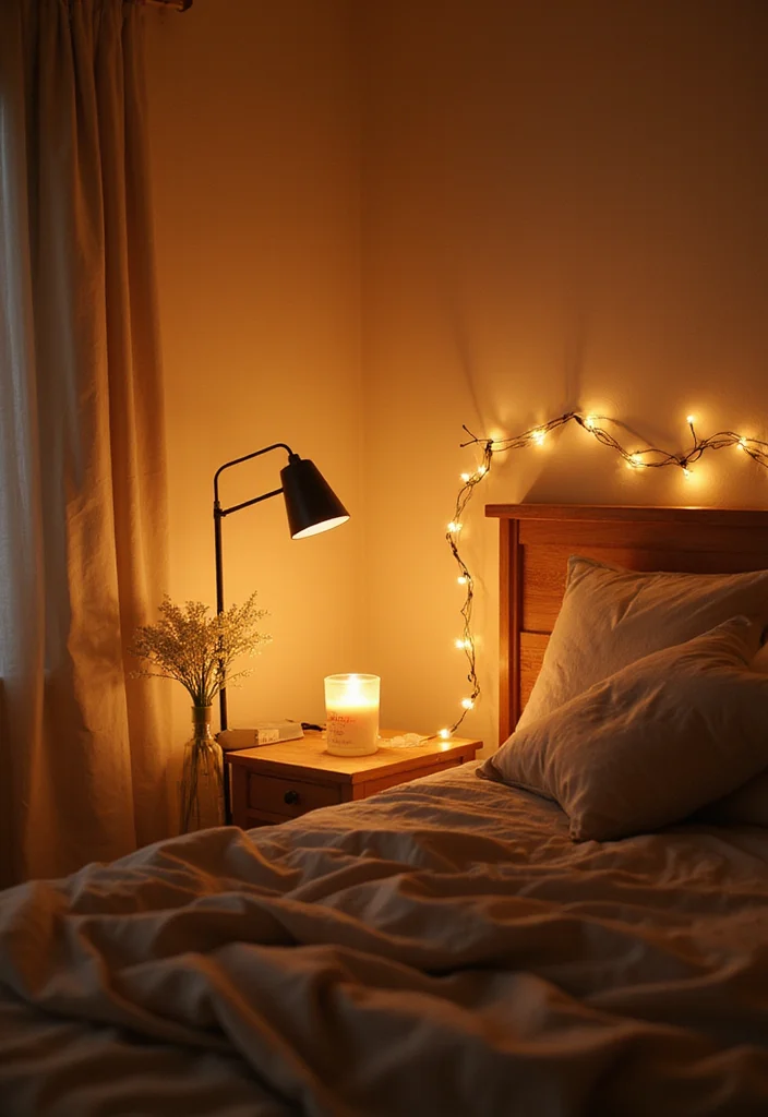 13 Bedroom Decorating Ideas That Will Transform Your Space on a Budget! - 8. Experiment with Lighting 1