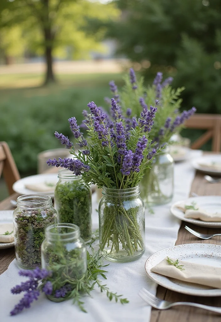 14 Creative Spring Table Centerpieces Perfect for Family Gatherings (Try #9!) - 5. Lavender and Herb Bundles 1