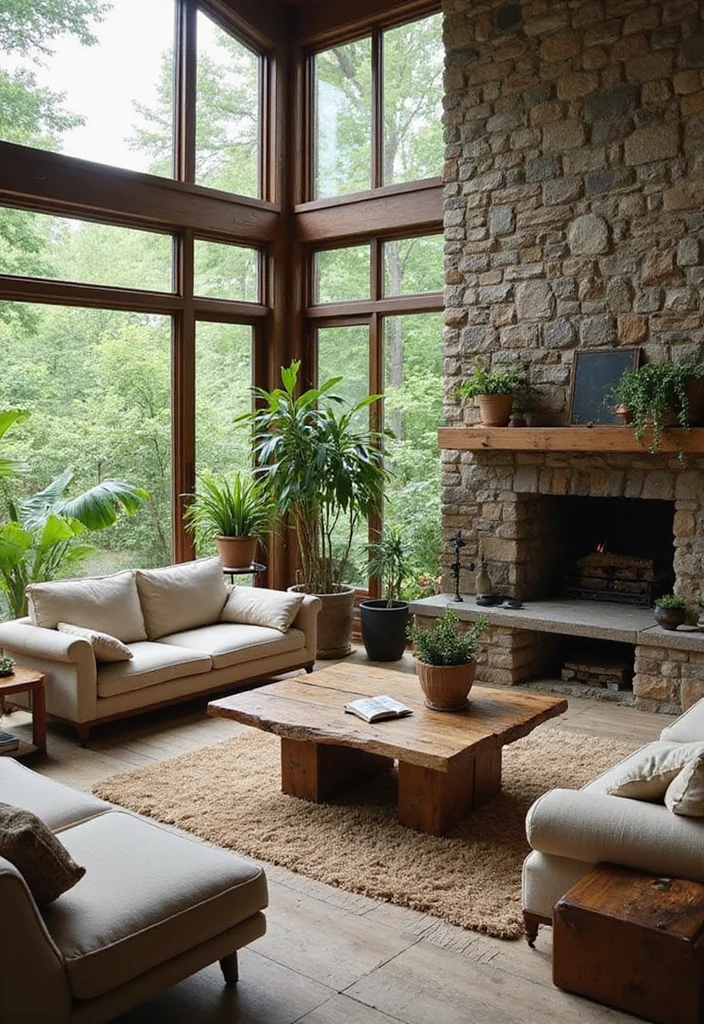 15 Cozy Living Room Ideas That'll Make You Want to Snuggle Up Right Now! - 4. Incorporate Natural Elements 1