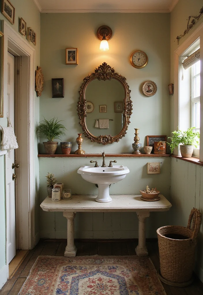 15 Stunning Apartment Bathroom Ideas That'll Transform Your Small Space Into a Spa! - 10. Vintage Finds 1