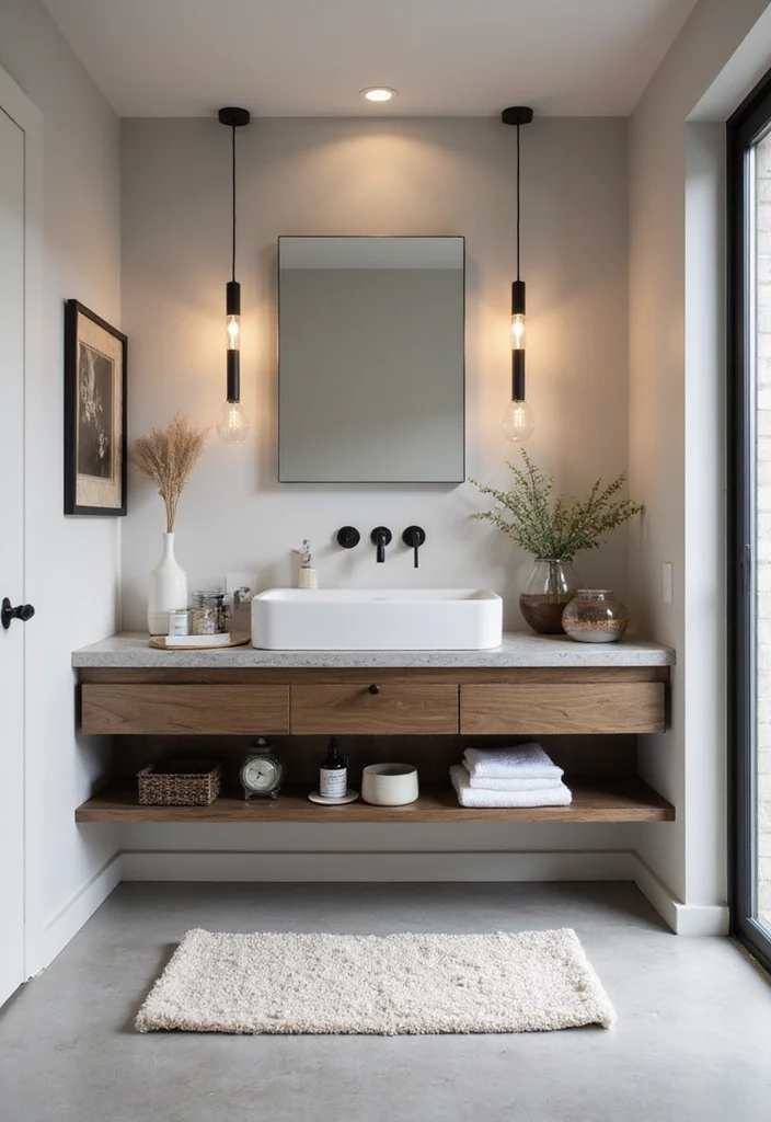 15 Stunning Apartment Bathroom Ideas That'll Transform Your Small Space Into a Spa! - 14. Floating Vanities 1