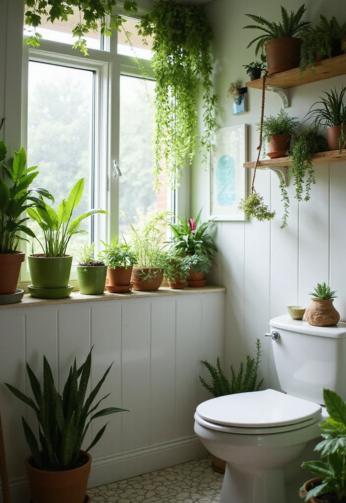 15 Stunning Apartment Bathroom Ideas That'll Transform Your Small Space Into a Spa! - 5. Greenery Galore 1