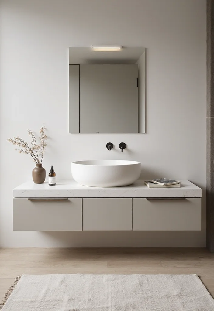 15 Stunning Apartment Bathroom Ideas That'll Transform Your Small Space Into a Spa! - 8. Minimalist Design 1