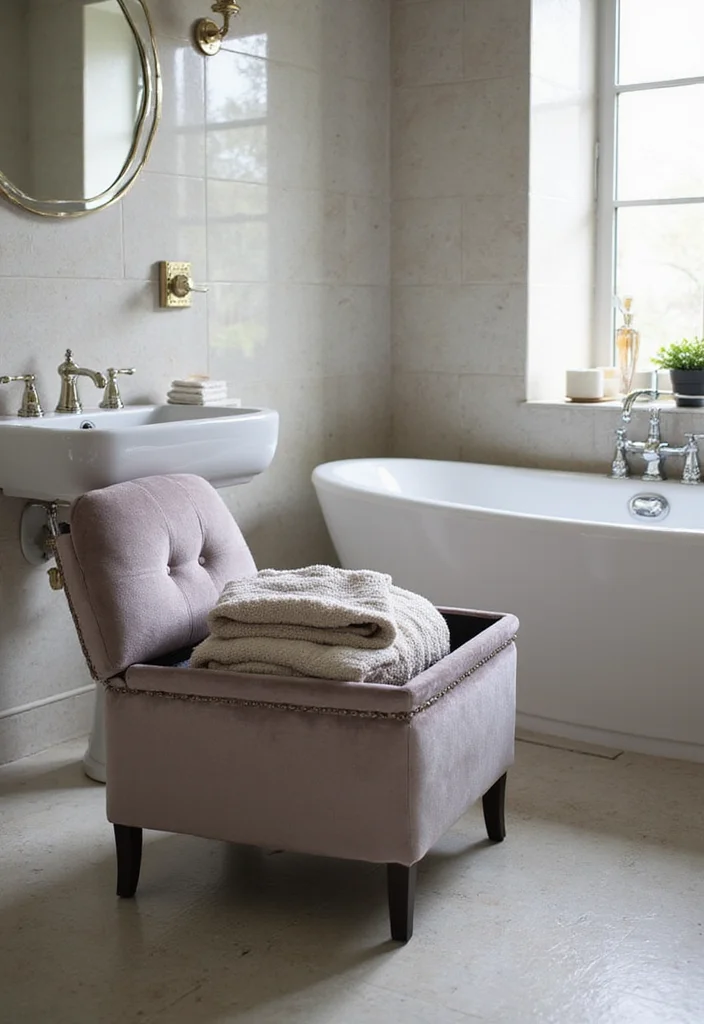 7 Small Bathroom Storage Solutions That Are Surprisingly Stylish! - 5. Multi-functional Furniture: Double Duty 1
