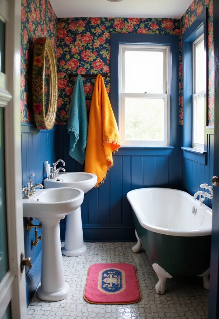11 Bathroom Decor Ideas for Small Bathrooms That Maximize Style and Space! - 3. Bold & Bright Color Schemes 1
