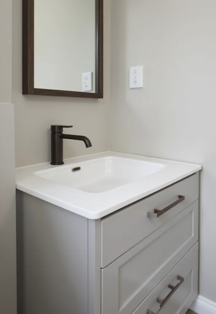 11 Bathroom Decor Ideas for Small Bathrooms That Maximize Style and Space! - 7. Minimalist Hardware 1