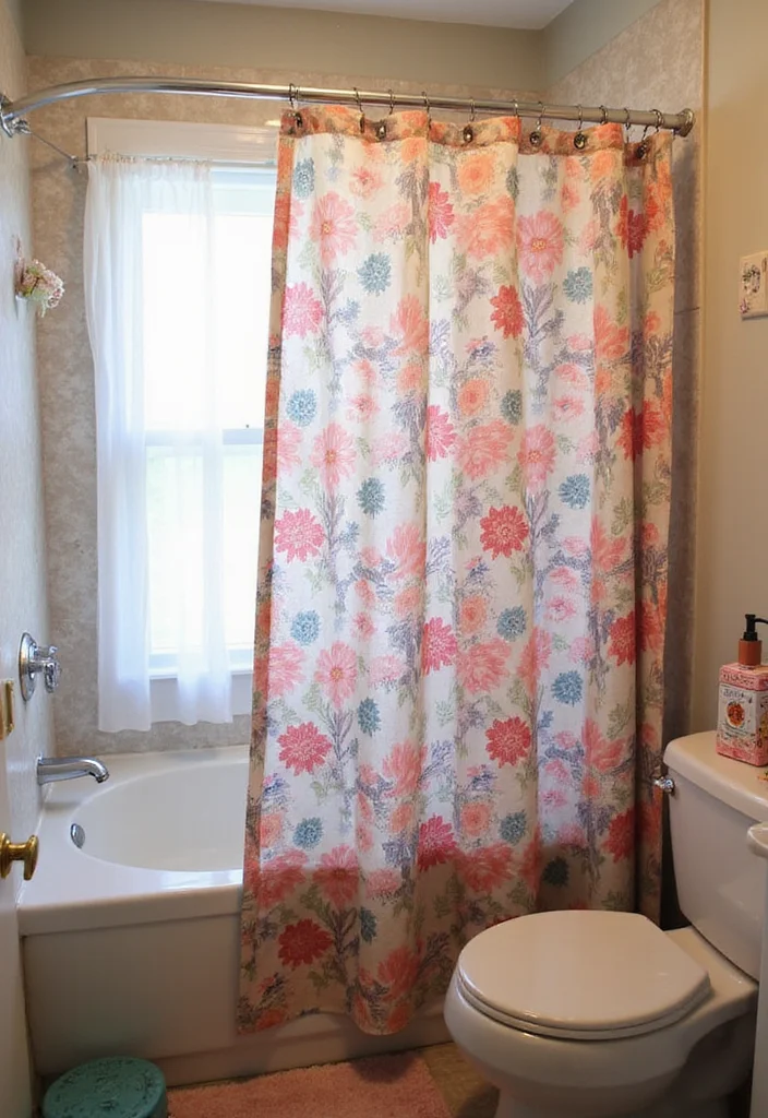 11 Bathroom Decor Ideas for Small Bathrooms That Maximize Style and Space! - 8. Unique Shower Curtains 1
