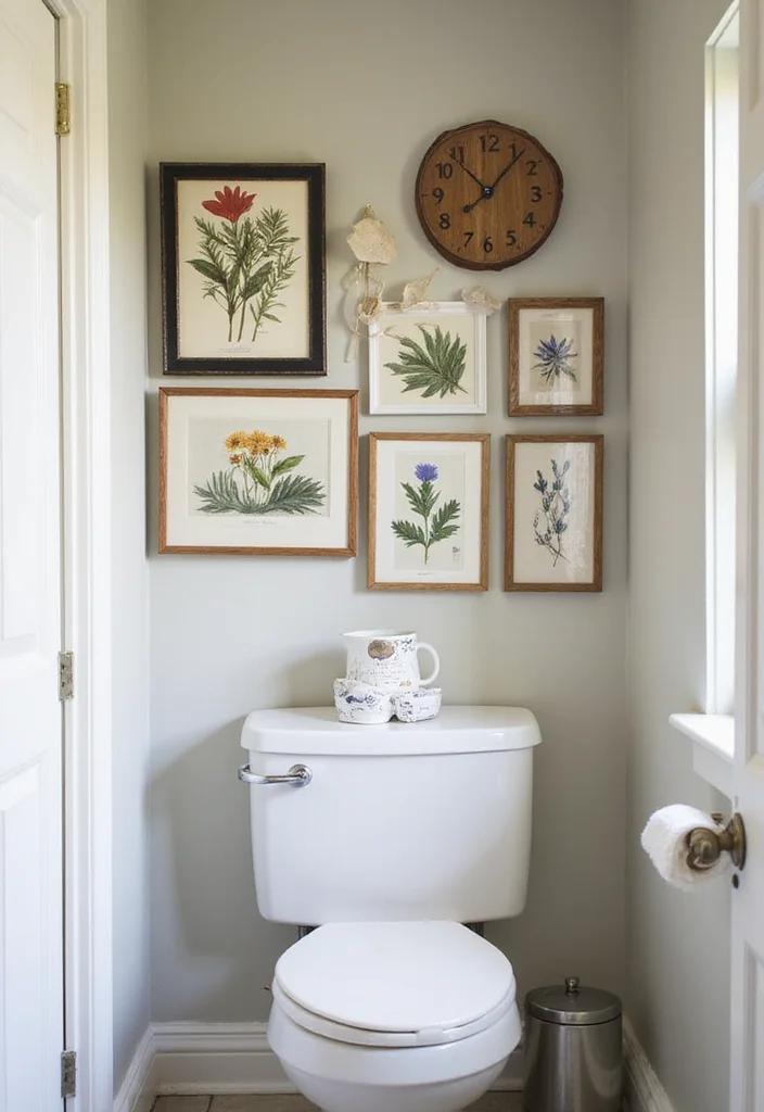 11 Bathroom Decor Ideas for Small Bathrooms That Maximize Style and Space! - 9. Creative Wall Art 1