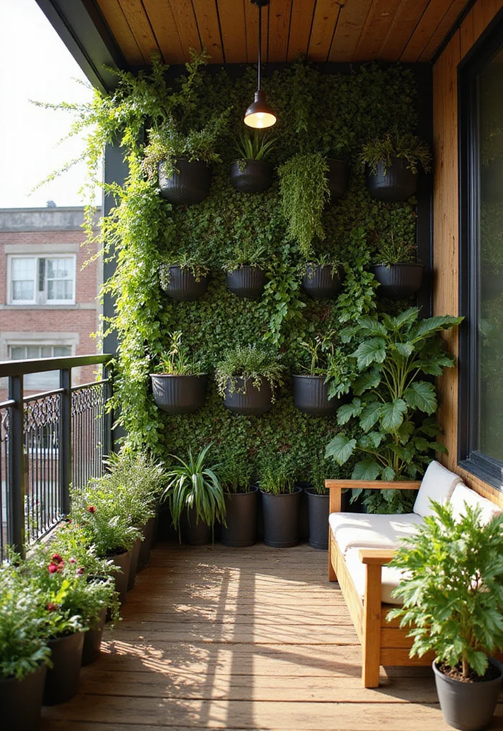 12 Stunning Apartment Patio Decorating Ideas You'll Want to Steal for Your Own Space! - 2. Vertical Garden Magic 1