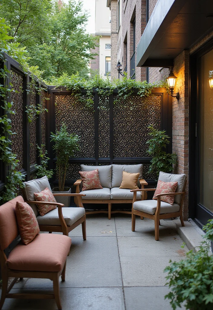 12 Stunning Apartment Patio Decorating Ideas You'll Want to Steal for Your Own Space! - 7. Decorative Privacy Screens 1