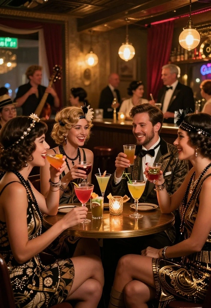 15 Vintage Home Bar Ideas That Bring Old-School Charm - 7. Themed Cocktail Parties 1