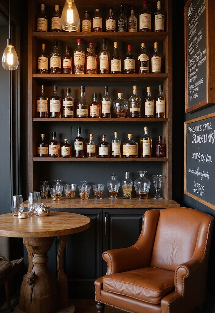 15 Vintage Home Bar Ideas That Bring Old-School Charm - 9. The Classic Whisky Corner 1