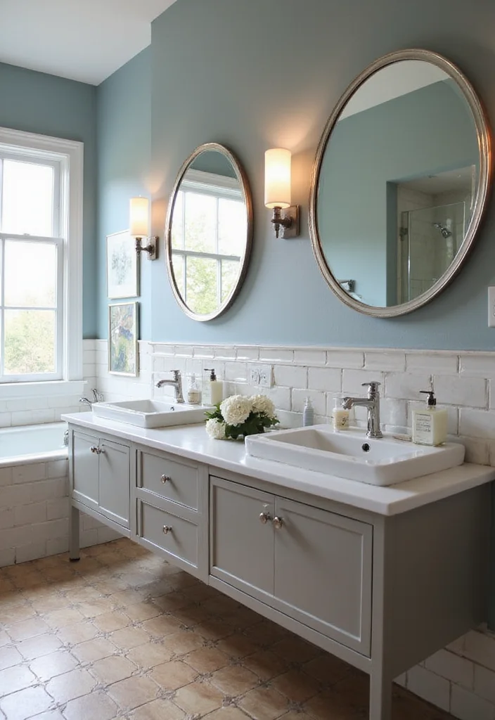 18 Bathroom Ideas for Couples That Balance Style and Shared Space - 1. Dual Vanities for Twice the Style 1