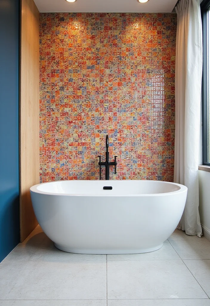 18 Bathroom Ideas for Couples That Balance Style and Shared Space - 11. Trendy Accent Walls 1