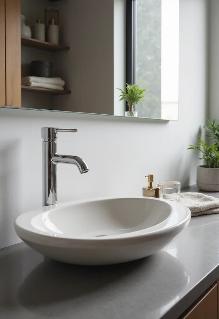 18 Bathroom Ideas for Couples That Balance Style and Shared Space - 16. Unique Sink Designs 1