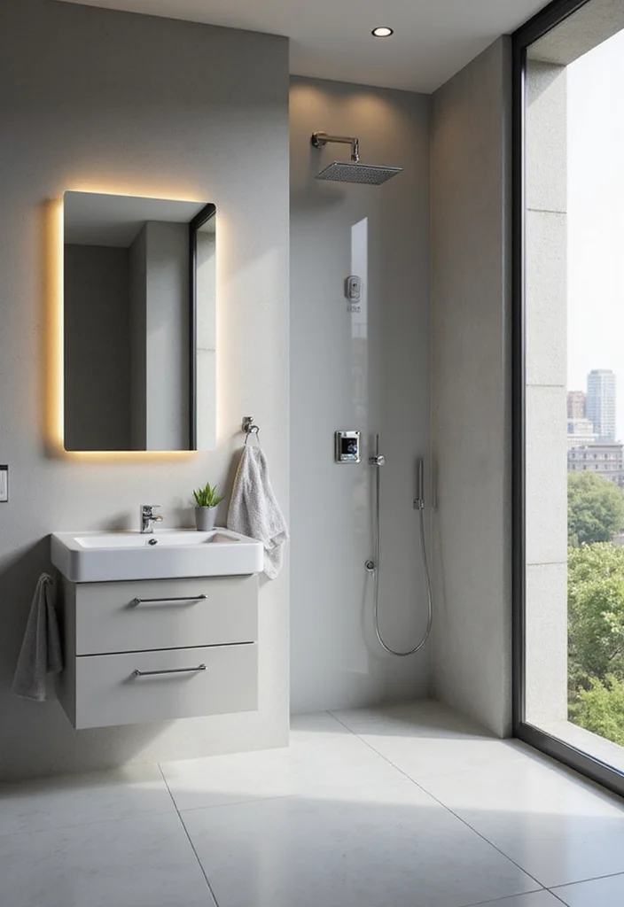 18 Bathroom Ideas for Couples That Balance Style and Shared Space - 18. Smart Technology Integration 1