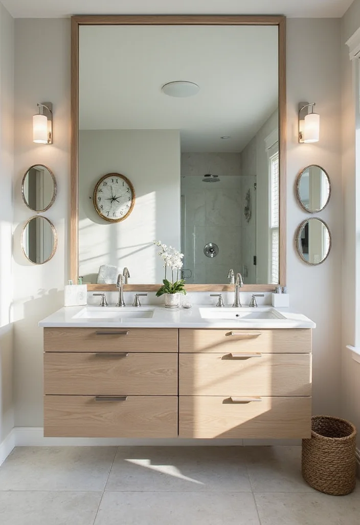 18 Bathroom Ideas for Couples That Balance Style and Shared Space - 9. Efficient Use of Mirrors 1