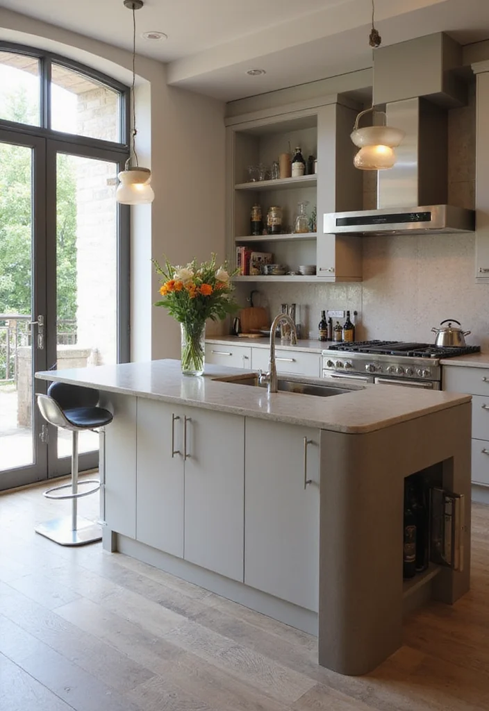 8 Home Bar Ideas for Kitchen Spaces That Look Seamless - 6. Stylish Under-Counter Bar 1