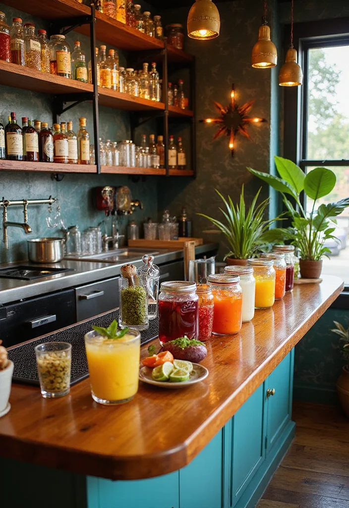 8 Home Bar Ideas for Kitchen Spaces That Look Seamless - 7. Interactive Cocktail Station 1