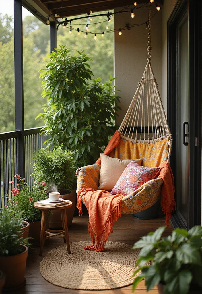 8 Stunning Balcony Garden Ideas to Transform Your Outdoor Space (You Won't Believe #9!) - 2. Cozy Nook with Seating 1