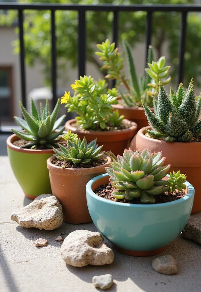 8 Stunning Balcony Garden Ideas to Transform Your Outdoor Space (You Won't Believe #9!) - 4. Succulent Wonderland 1