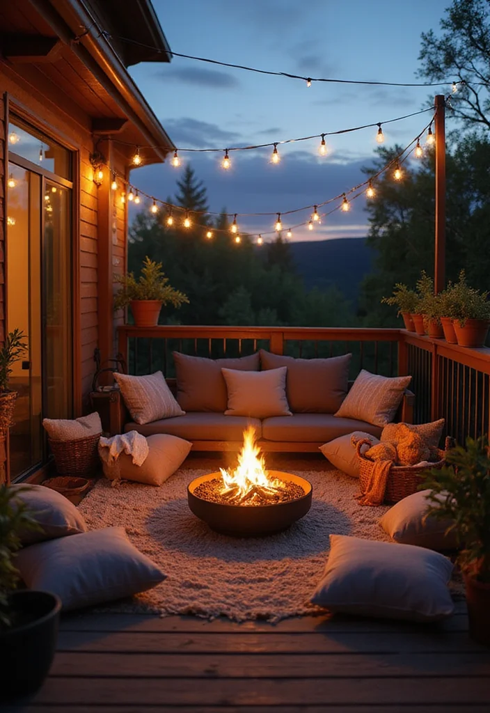 8 Stunning Balcony Garden Ideas to Transform Your Outdoor Space (You Won't Believe #9!) - 8. Cozy Fire Pit 1