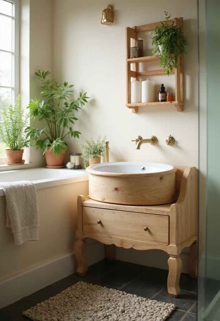 9 Modern Bathroom Decor Ideas That Look Clean and Stylish - 2. Add Natural Elements for Warmth 1