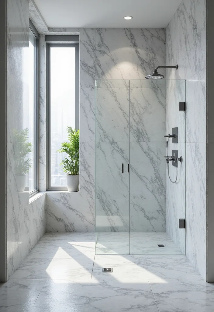 9 Modern Bathroom Decor Ideas That Look Clean and Stylish - 5. Embrace Open Space with Glass Showers 1