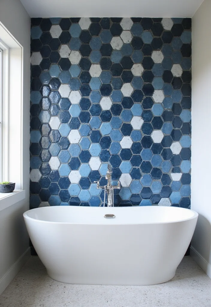 9 Modern Bathroom Decor Ideas That Look Clean and Stylish - 7. Bold Tile Patterns 1